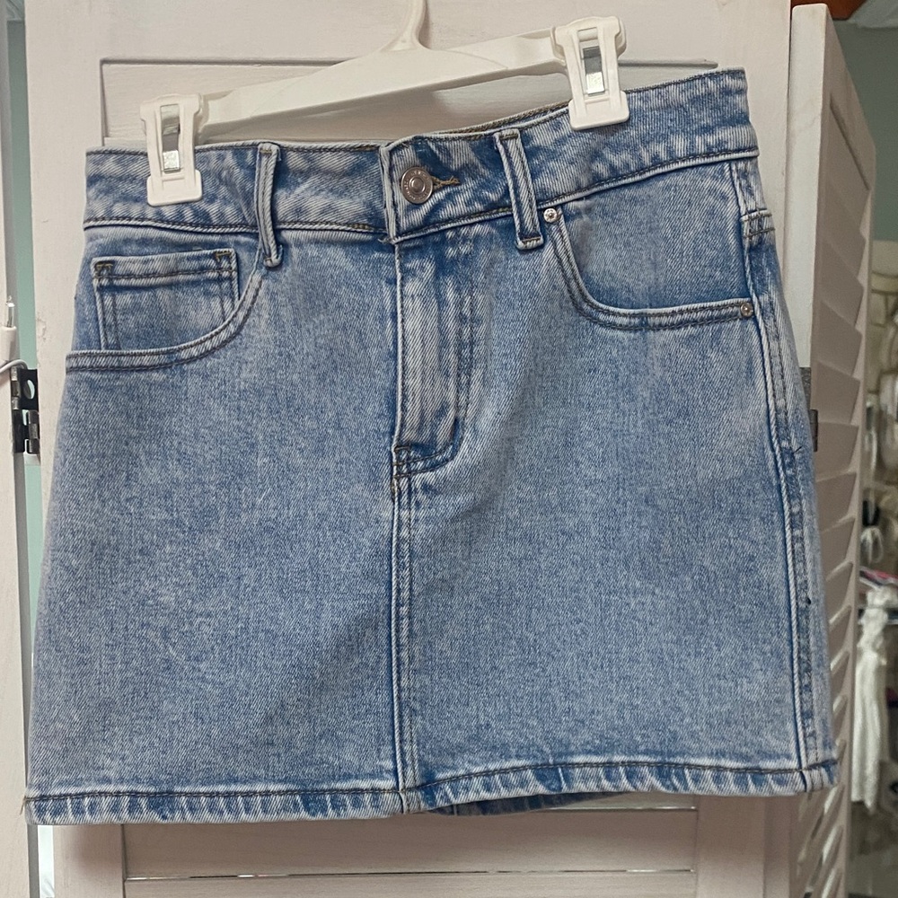 Wax Jean Classic Blue Denim Skirt
